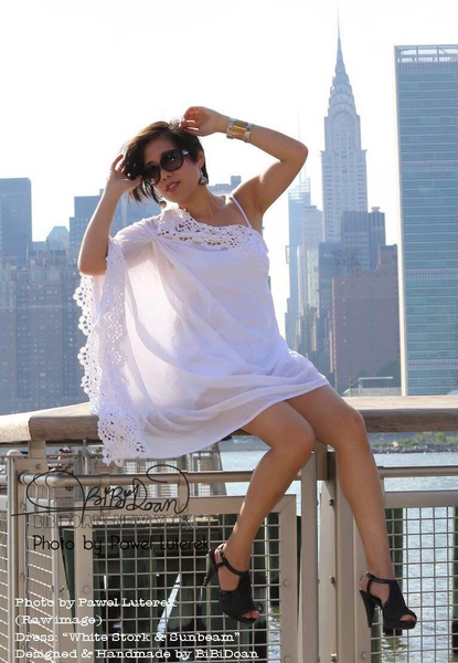 “White Stork & Sunbeam” Dress by BIBIDOAN-NEW YORK