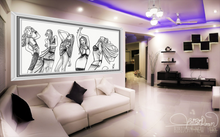 Load image into Gallery viewer, Prints &amp; canvas of 5 fashion action figures sketches by BiBiDoan