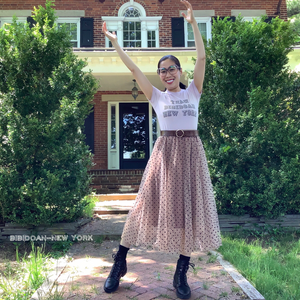 Polka dots tulle skirt