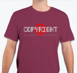 “Copyright. All rights reserved” Unisex T-shirt